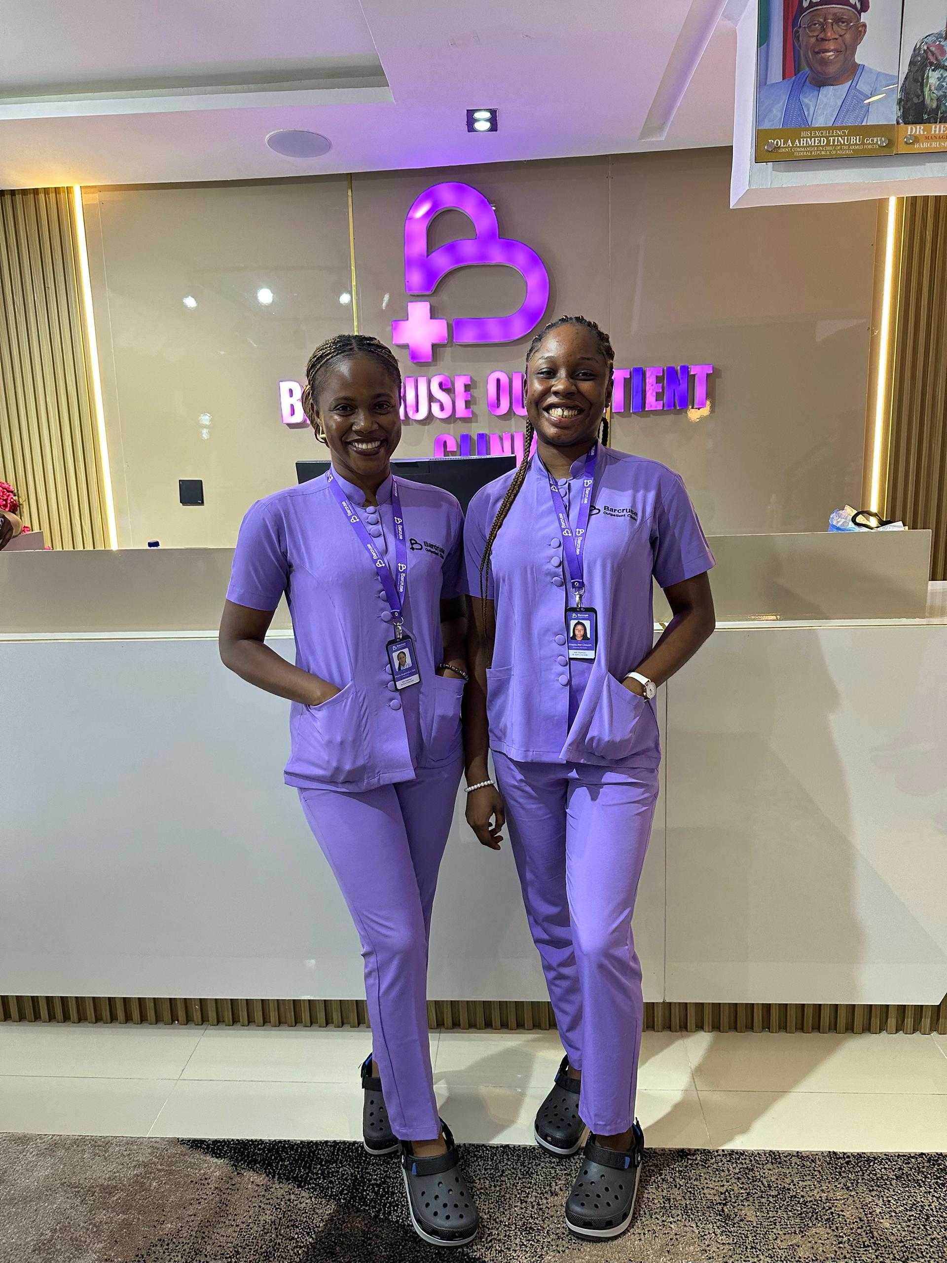 Barcruse team member in clinic uniform